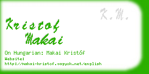 kristof makai business card